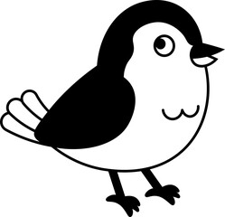 Obraz premium Cute Sparrows Illustration vector outline. Cute Sparrows Illustration vector outline.