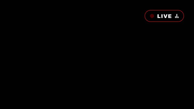 Live streaming red dot graphic overlay.