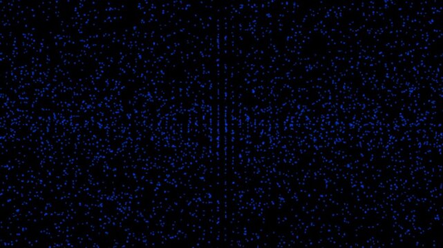 Landscape HD abstract blue particles background with digital cyber network glow.