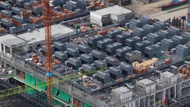 Hyperscale Data Center Construction Chon Buri Thailand Aerial