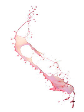 Pink abstract liquid splash closeup
