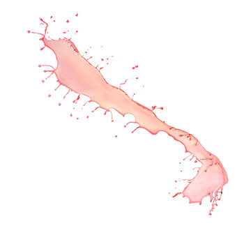 Pink abstract liquid splash closeup