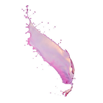 Pink abstract liquid splash closeup