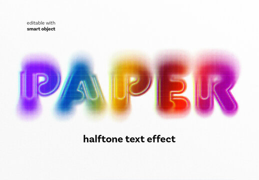 Halftone Text Effect