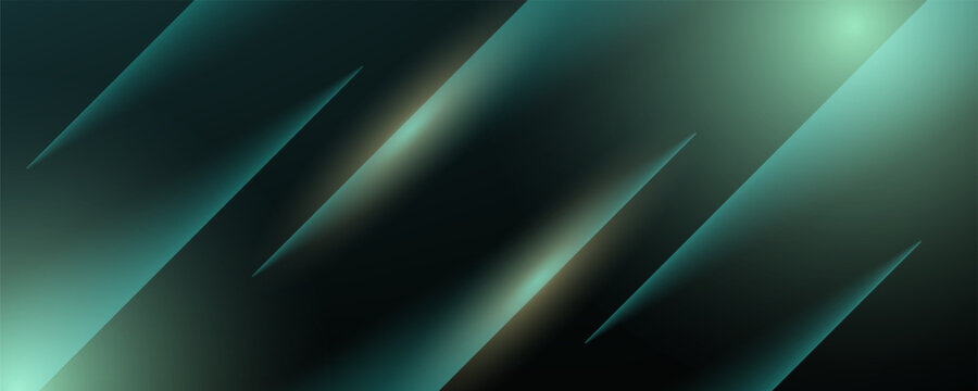 Abstract Green Light Background. Polygonal Elegance and Frame Background Designs