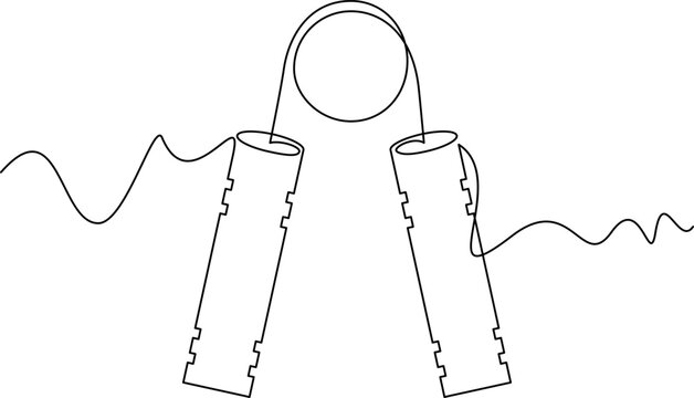 one line art Hand Gripper vector illustration. line art, one continuous line, simple, hand drawn and sketch style. for icons, symbols, signs or logos. PNG