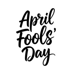 Fototapeta premium April Fools' Day Hand Lettering - Funny Prank Holiday Celebration