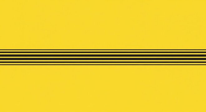 Abstract yellow background with horizontal thin black parallel lines