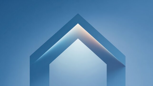 Minimalist house roof outline logo for corporate branding and real estate use