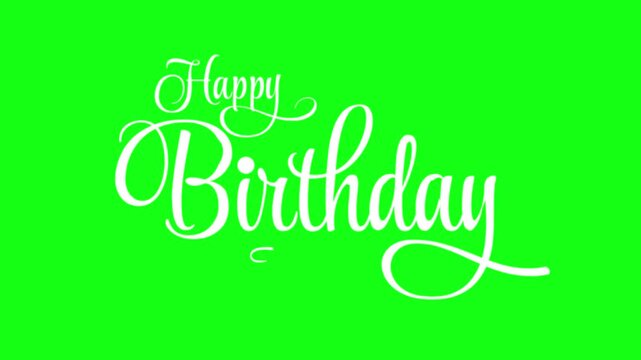 Birthday Celebration Typography Background with Festive Lettering Text 4K
