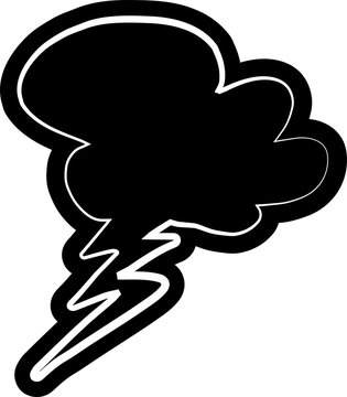 Black speech bubble, dialog, talk, speech, think