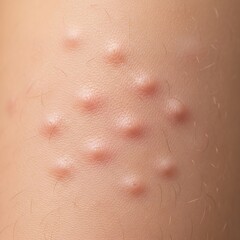 Fototapeta premium Close-up of skin with acne lesions.