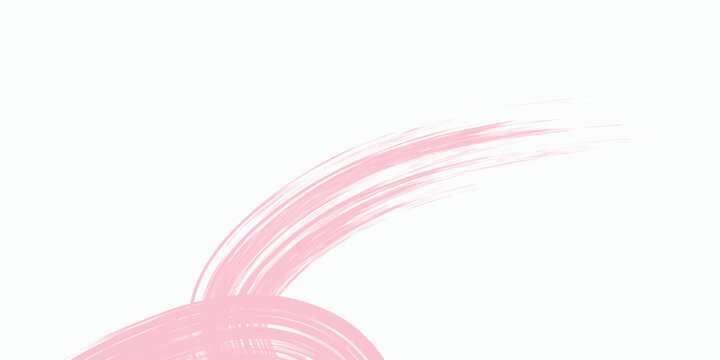 Red paint artistic dry brush stroke. Watercolor acrylic hand painted backdrop for print, web design and banners. Realistic vector background texture