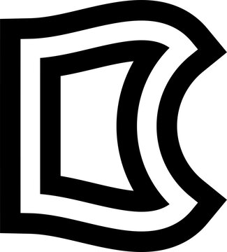 Square line icon. Bold style