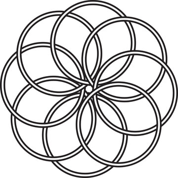 Set of various overlapping elements. Geometric design