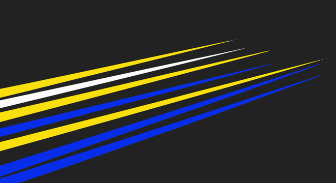 Abstract dynamic parallel lines in yellow and blue streaking across a dark background, depicting speed.