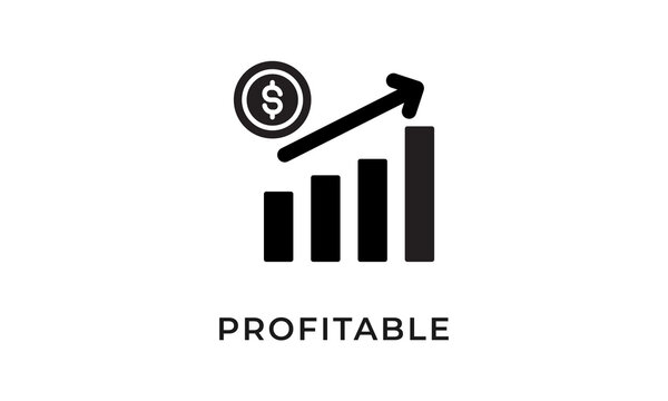 Profitable vector icon isolated on white background