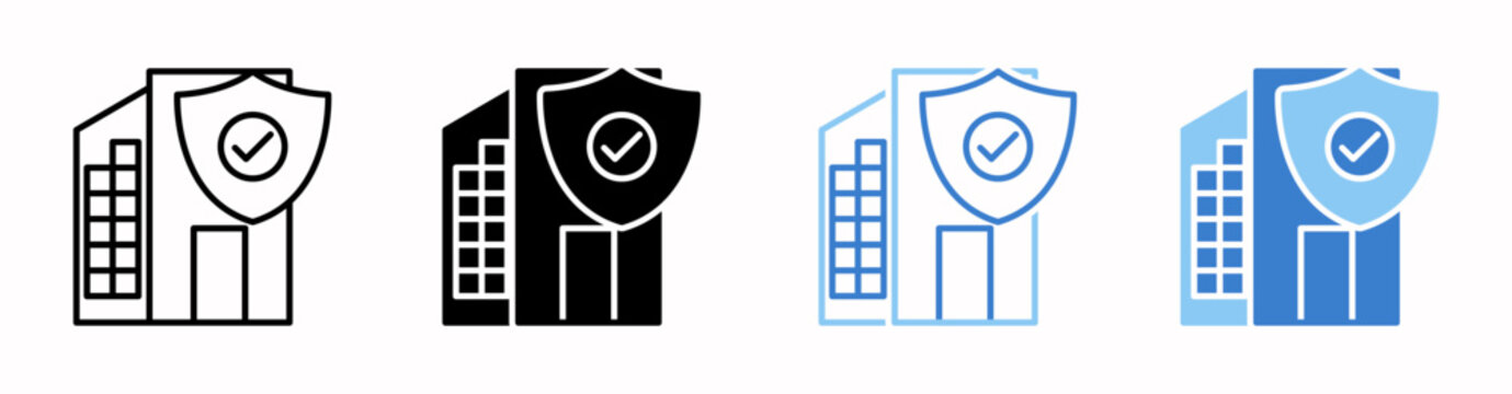 Business Insurance Vector Illustration In Multistyle