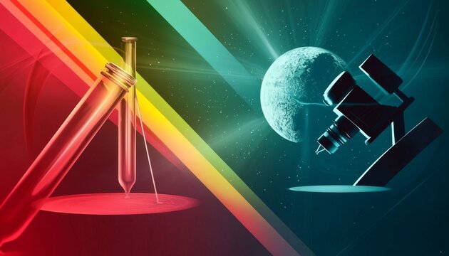 Engaging visual representation of scientific concepts for educational purposes.