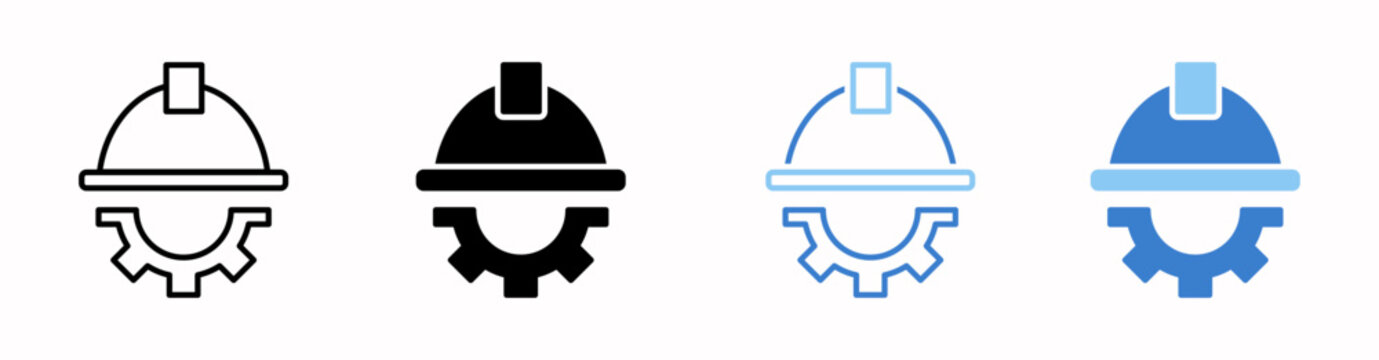 Helmet Vector Illustration In Multistyle