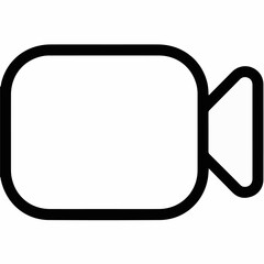 Fototapeta premium Video camera icon represents recording and content creation for media production.