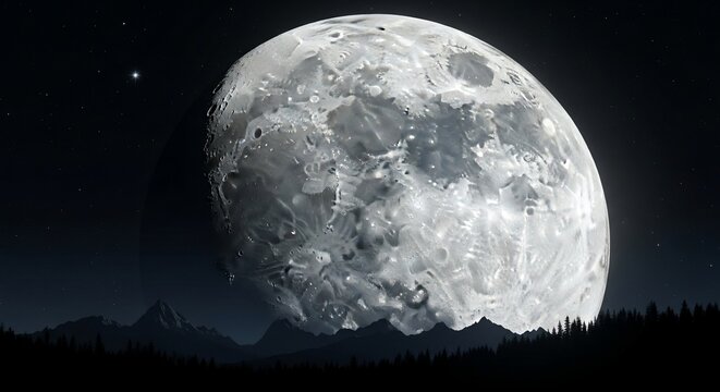 Full moon night sky
