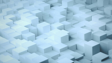 Obraz premium White cubic background 3D illustration