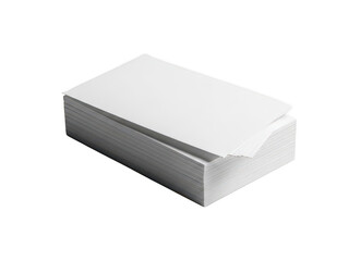 Fototapeta premium A white rectangular box with a partially opened flap on one side isolated on transparent background
