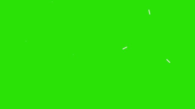 High speed glowing sword strike with trailing light streaks and spark bursts, anime combat animation on green background for dynamic visuals
