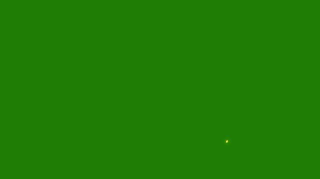 Intense yollow color sword slash motion with bright energy trails and impact sparks, anime combat animation overlay on green background for cinematic visuals