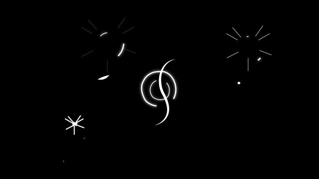 Neon slash arc flashing with spark particles and glowing streaks, anime sword animation overlay for cinematic combat visuals on black background. 4k