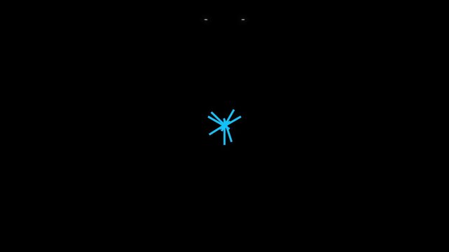 Sharp blue color glowing sword swipe with neon trails and spark explosion, anime combat animation overlay on black background for high impact visuals