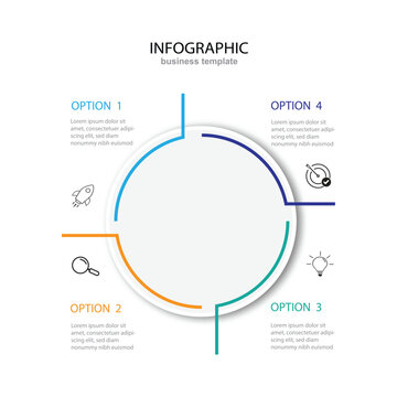 modern infographics options banner with 4 steps.