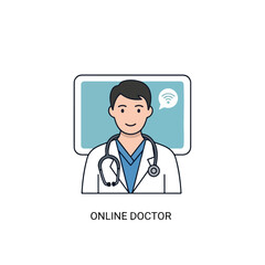 Fototapeta premium Online Doctor Telemedicine Consultation