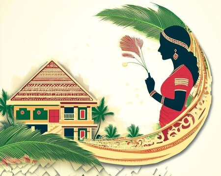 Contemporary designed banner commemorating National Panchayati Raj Day.