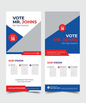 modern election rollup banner illustrator design. political election voting publicity banner design. editable promotion advertisement for x-banner, flyer, profile, brochure, display, vector layout tem