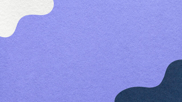 Light lavender textured paper background with dark blue white fluid blob corner shapes and copy space for banner, presentation
