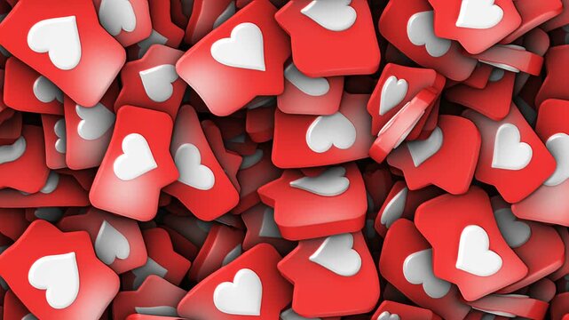 Heart Message Emoji Animation Background, Endless, Loop
