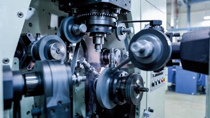 Fototapeta premium Advanced Industrial Machine for Precision Engineering Operations
