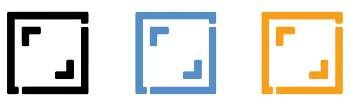 expand fullscreen resize arrow icon set