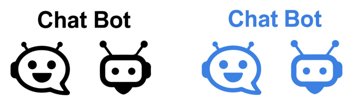 chat bot icon modern ai support symbol