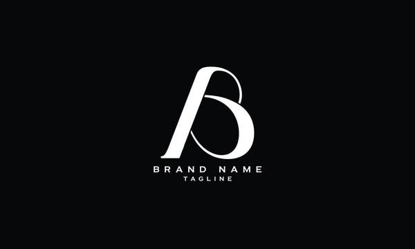 PB, BP, Abstract initial monogram letter alphabet logo design