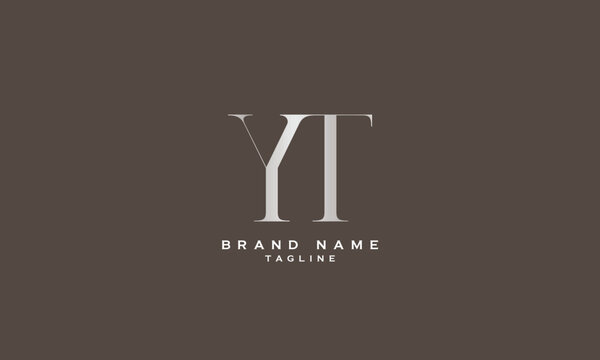 YT, TY, Abstract initial monogram letter alphabet logo design