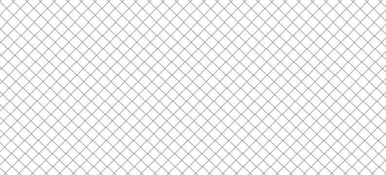 Net texture pattern on white background. Net texture pattern for backdrop and wallpaper. Realistic net pattern with black squares. Geometric background