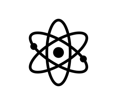 Minimalist Science Atom Symbol Vector