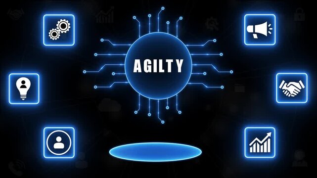 "Agility Unleashed: Empowering Teams for Future Success"4k motion video.