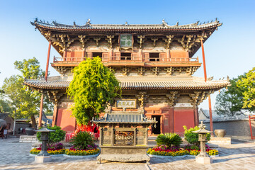 Naklejka premium Historic Guanyin pavilion in the Dule temple complex of Jizhou, China