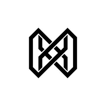 Infinity Letter H Diamonds Logo. Letter H Monogram. Infinity Letter H Logo. Modern Geometric Letter H Monogram Logo with Minimalist Infinity Loop and Diamond Logo Idea. 