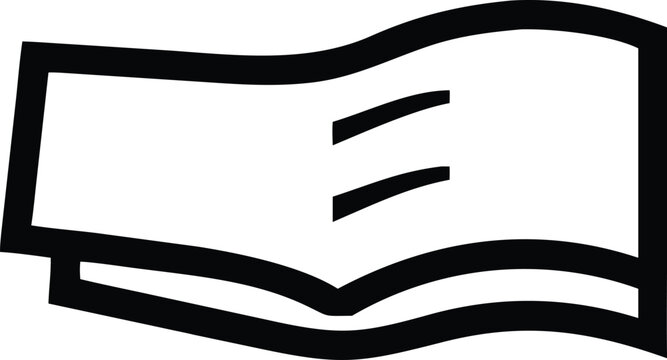 Professional icon illustration of a stack of documents or papers gently waving