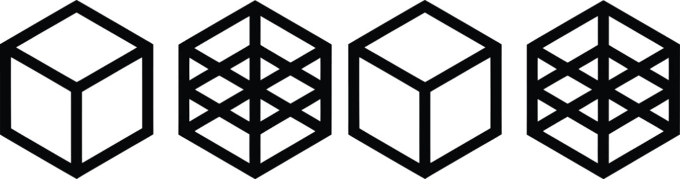 Variations of cube structures with different internal grid complexities